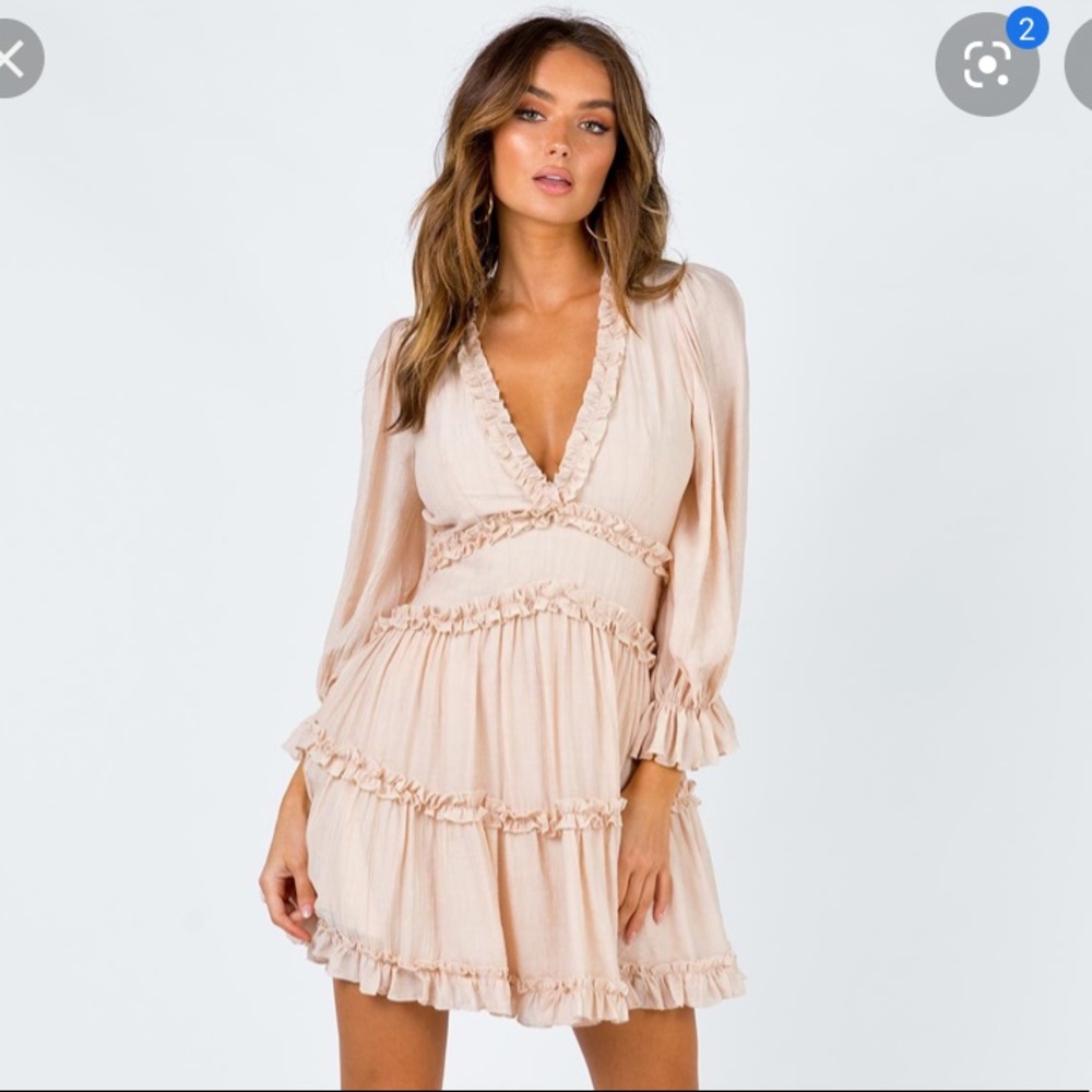 Melina Mini Dress Pink Ruffle